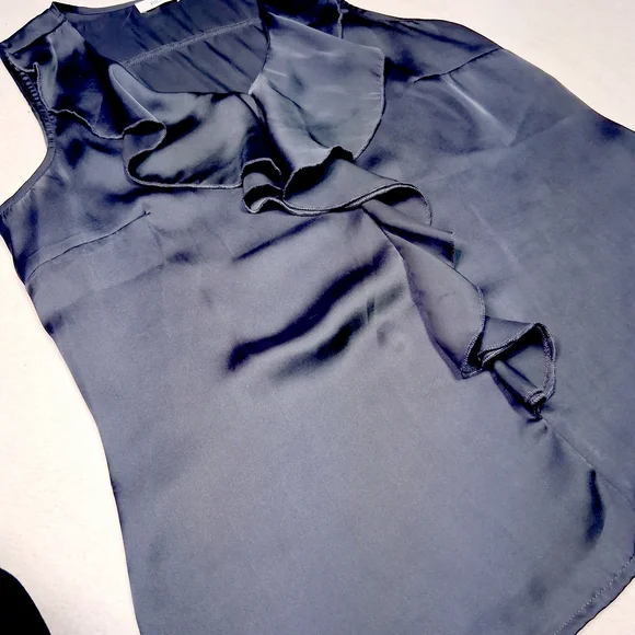 Ricki's Navy Ruffle Blouse - Picture 3 of 3